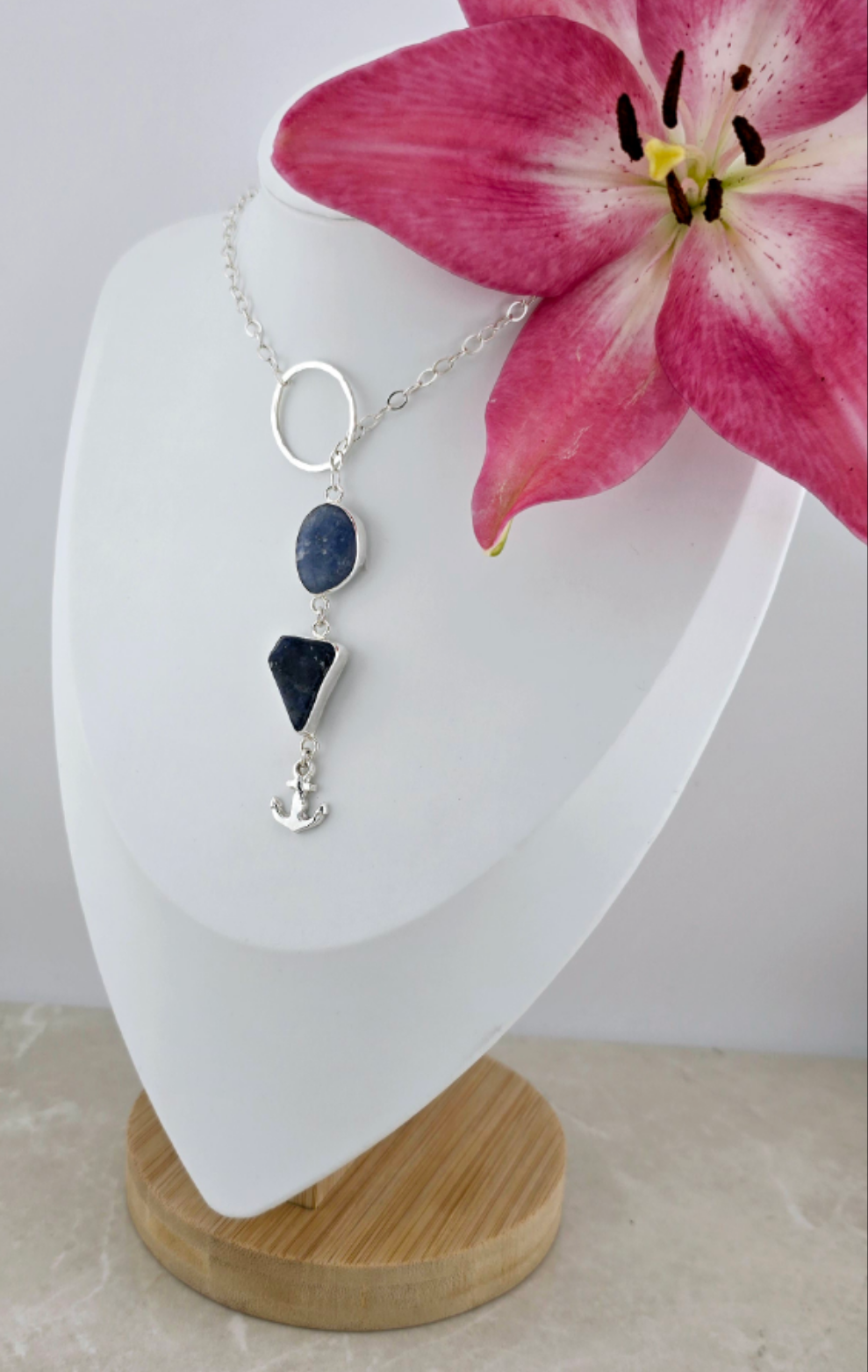 Oceanic Anchor Wrap Necklace
