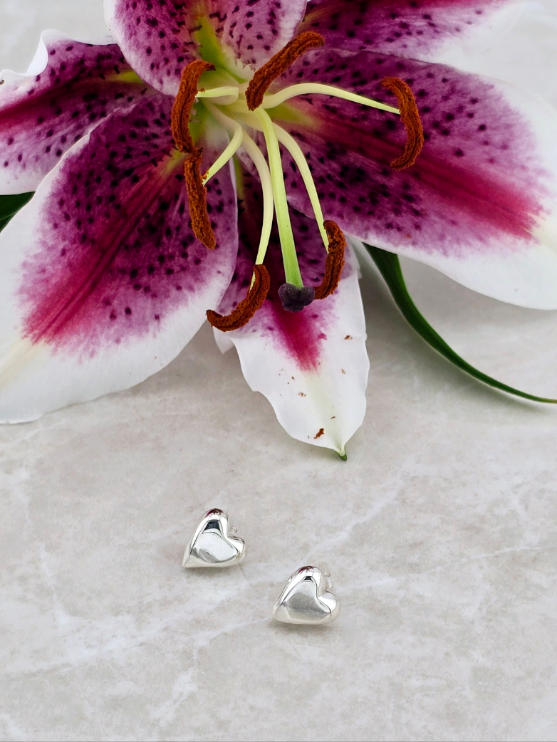 Enduring Love Heart Stud Earrings