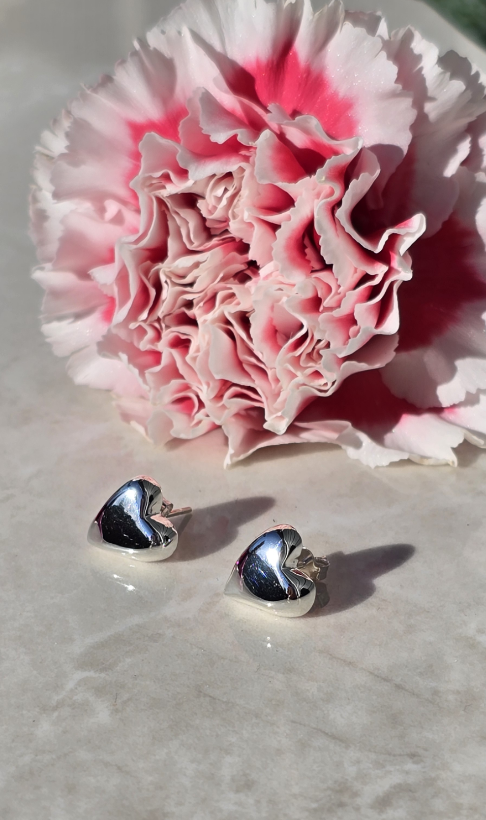 Enduring Love Heart Stud Earrings
