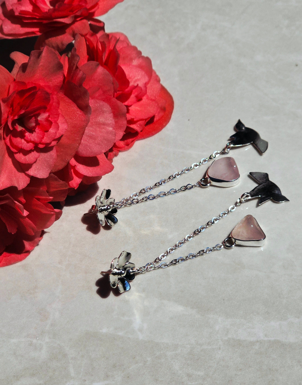 Hummingbird & Bloom Earrings