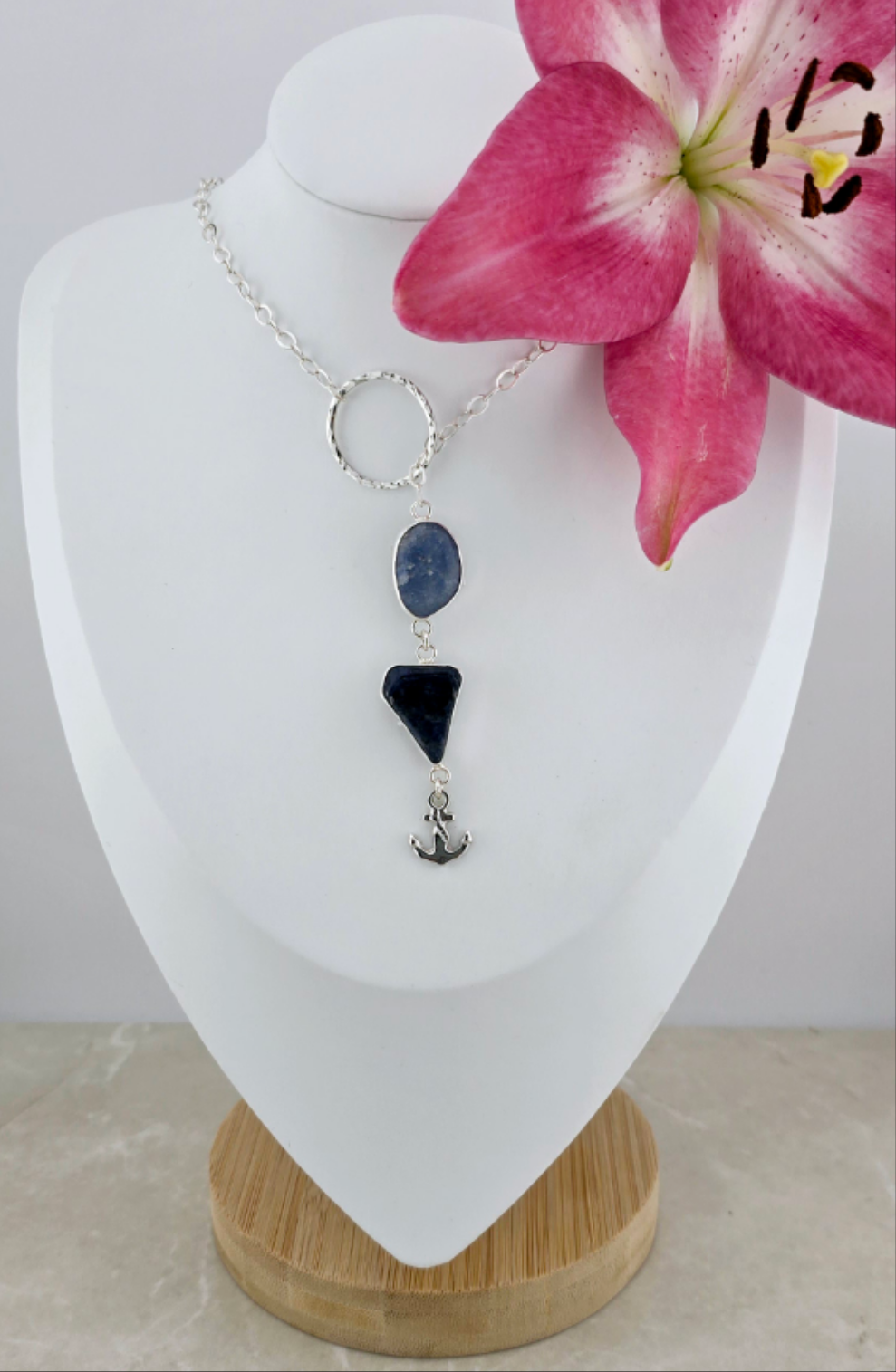 Oceanic Anchor Wrap Necklace