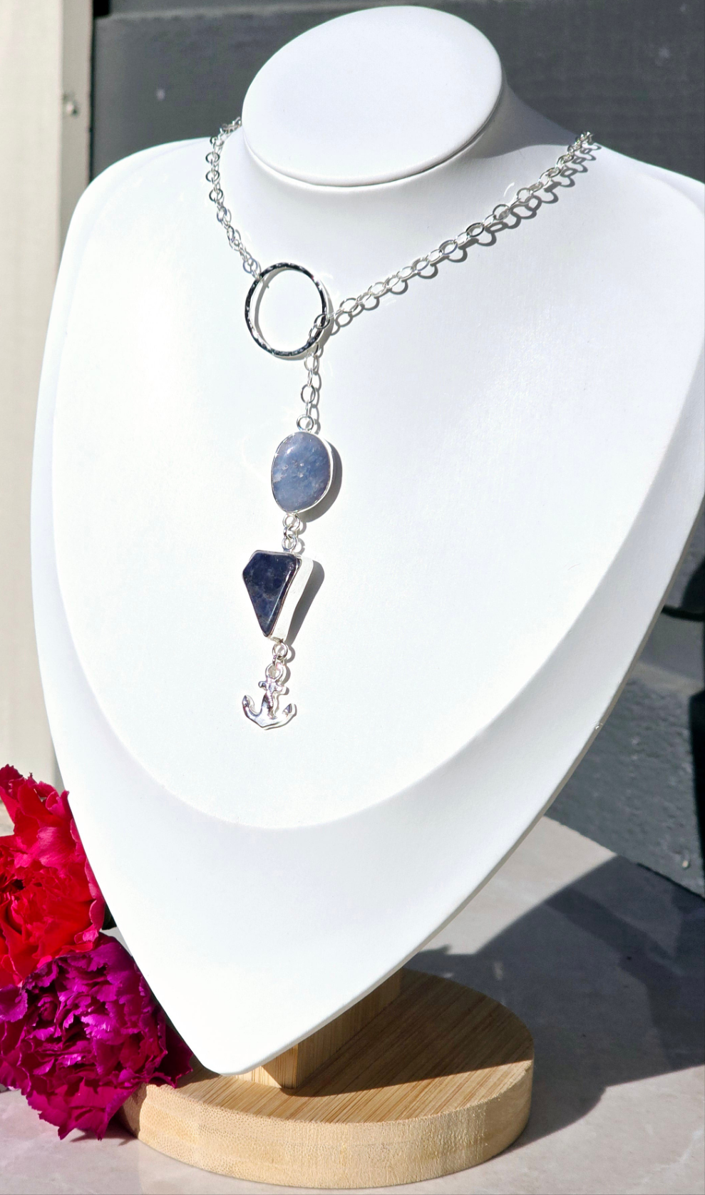 Oceanic Anchor Wrap Necklace