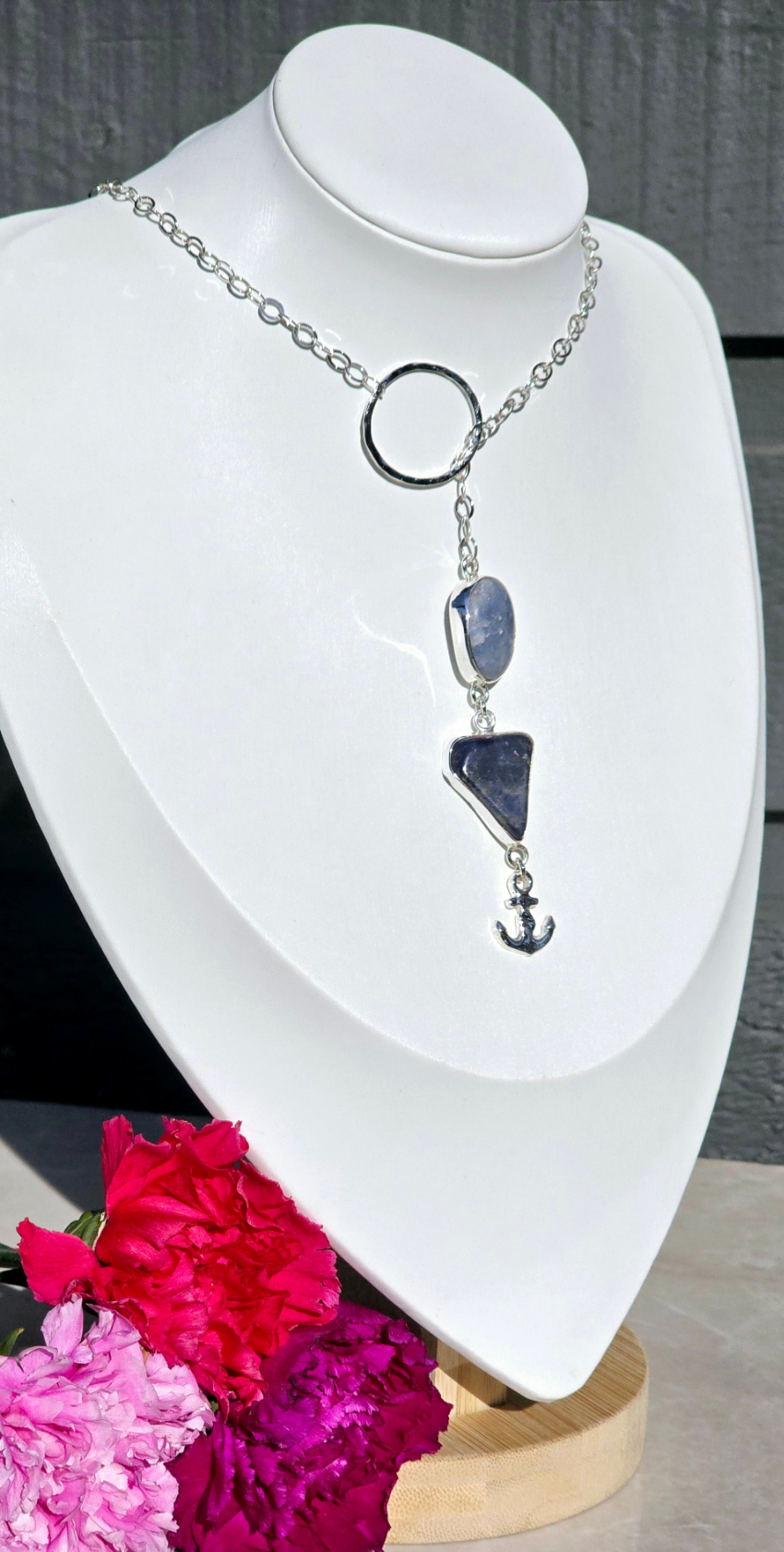 Oceanic Anchor Wrap Necklace