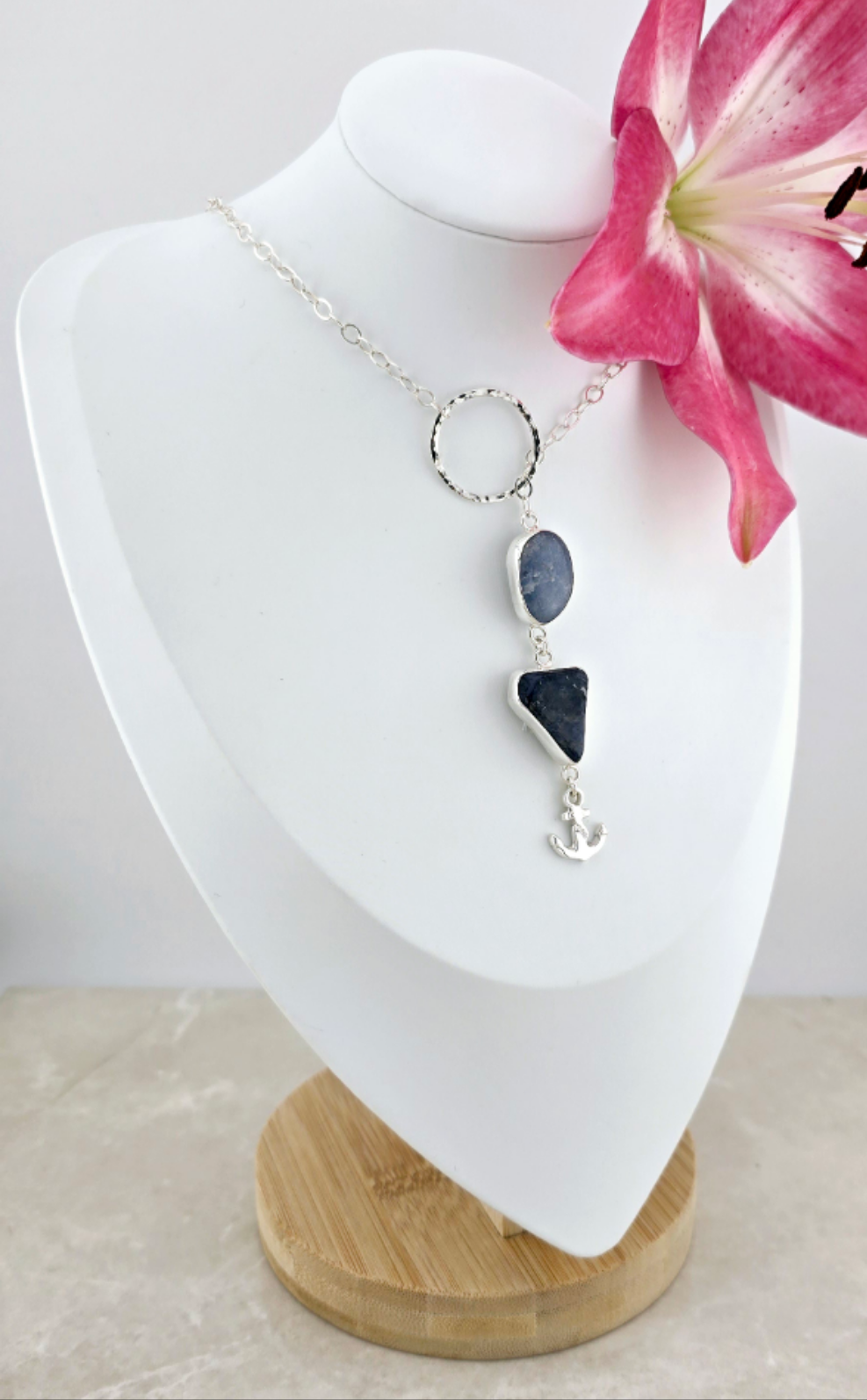 Oceanic Anchor Wrap Necklace