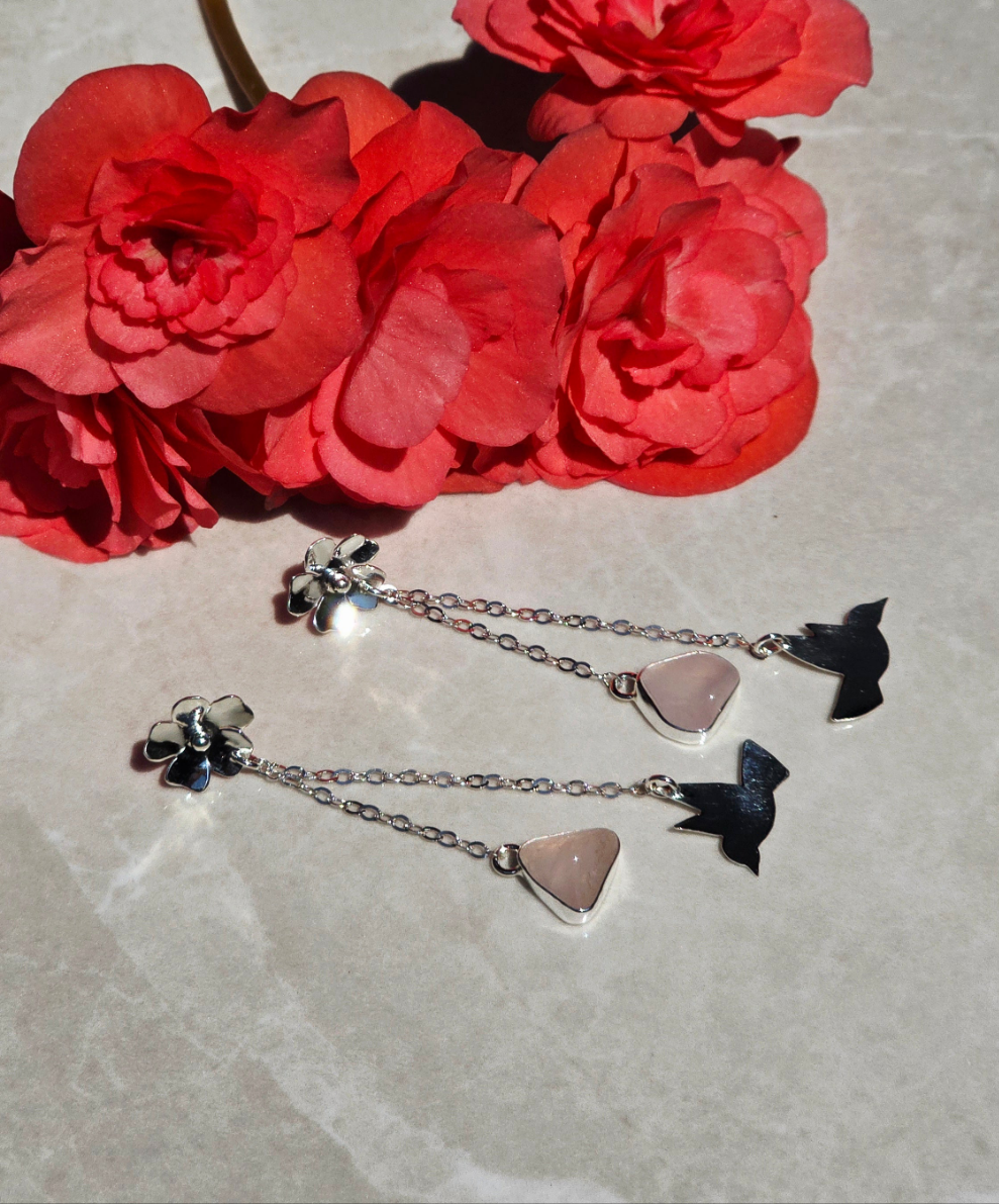 Hummingbird & Bloom Earrings