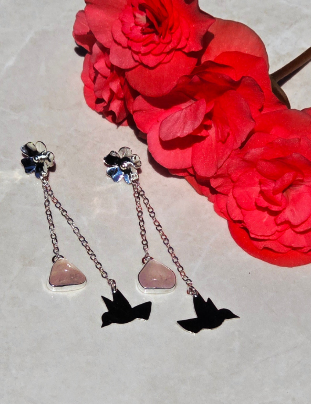 Hummingbird & Bloom Earrings
