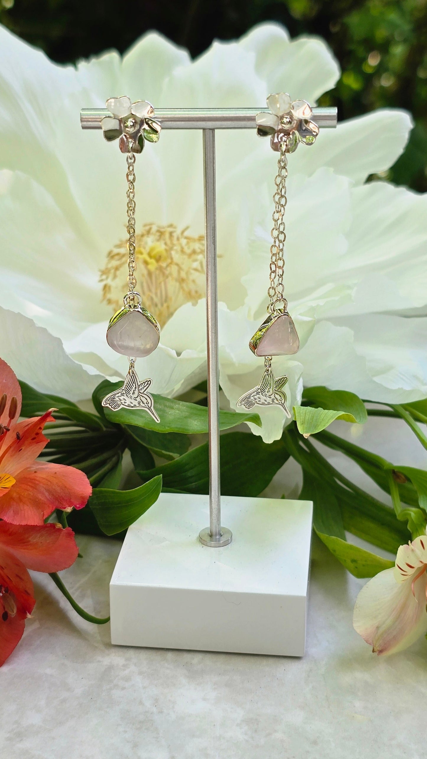 Hummingbird & Bloom Earrings