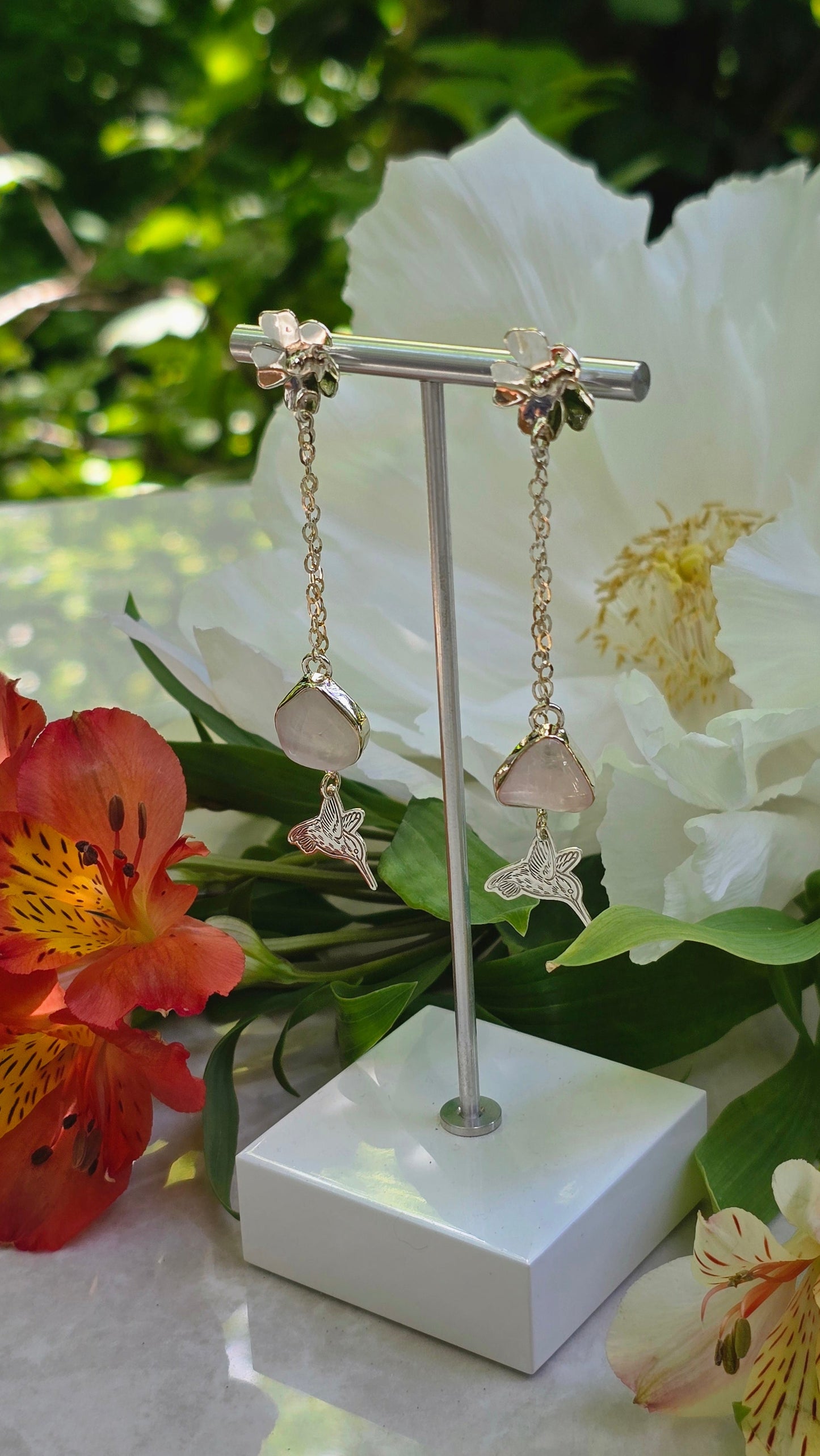Hummingbird & Bloom Earrings
