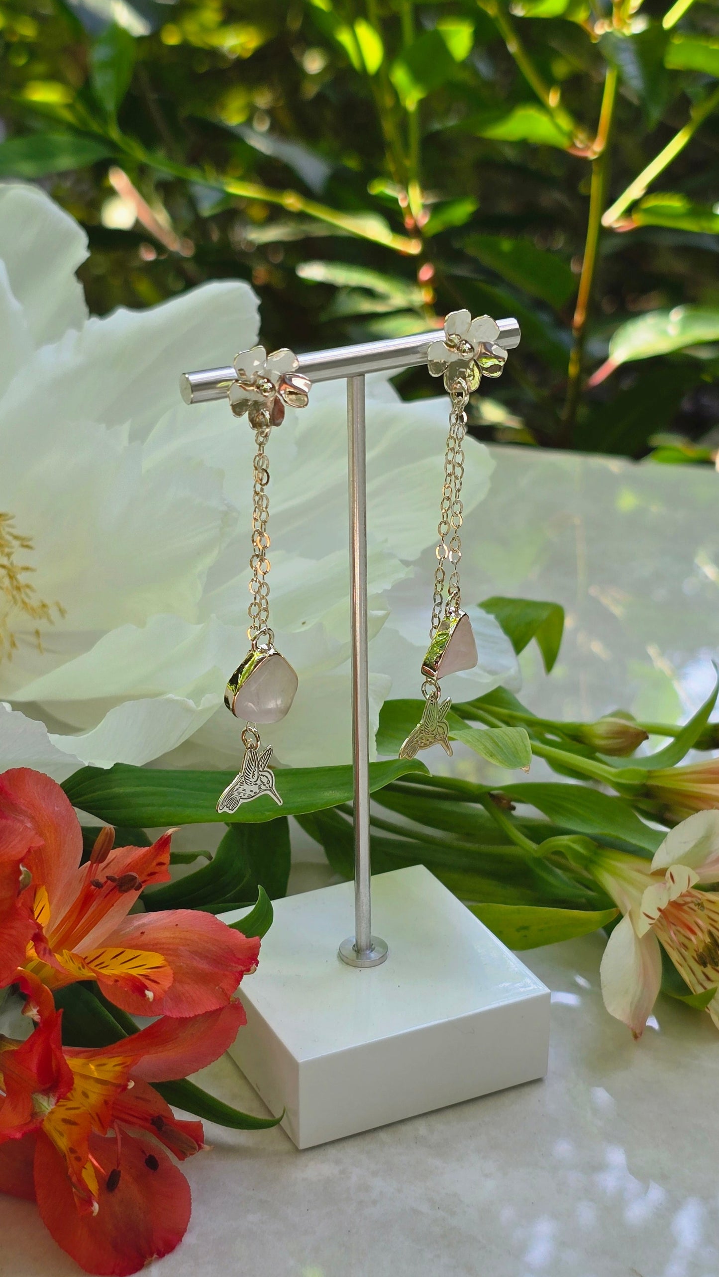 Hummingbird & Bloom Earrings