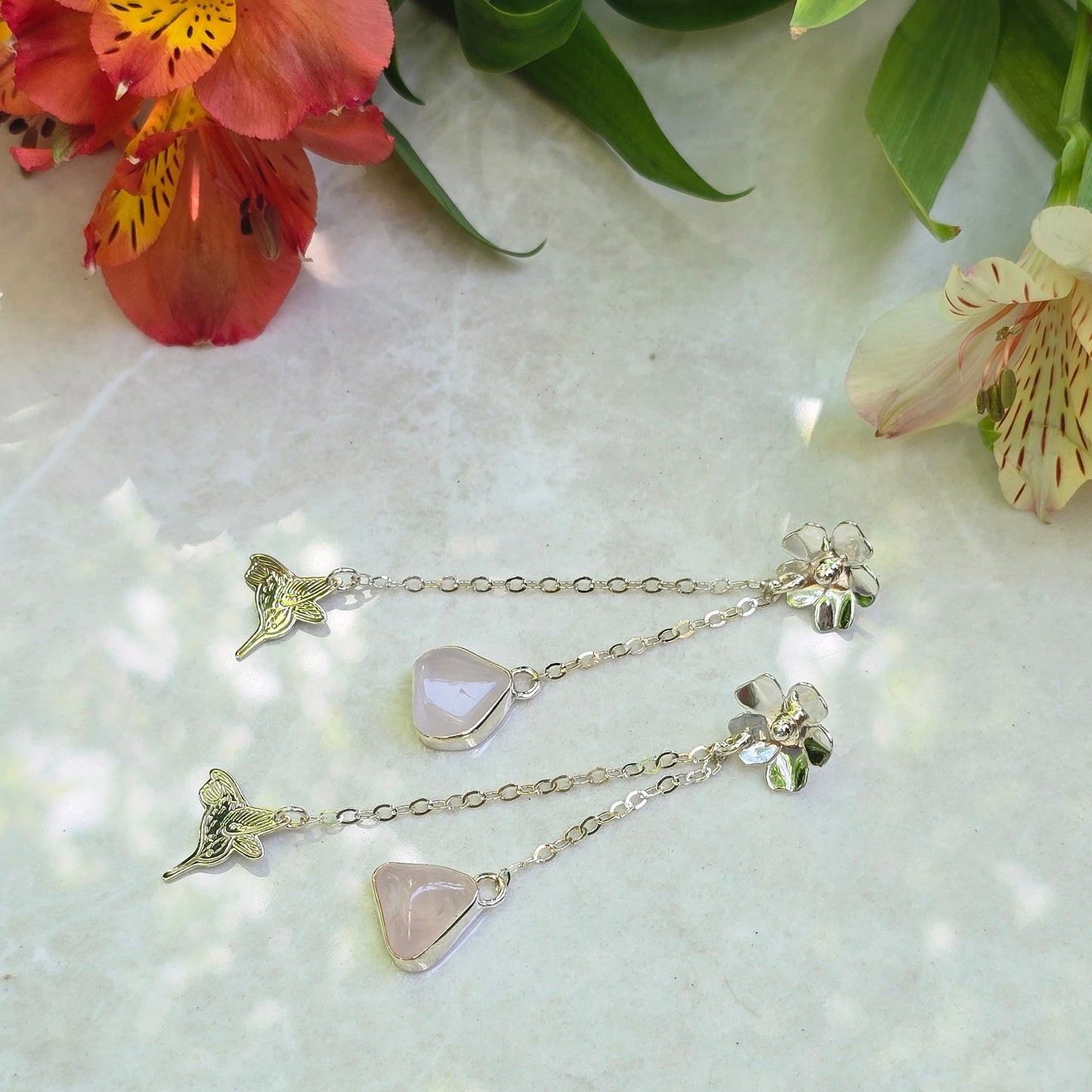 Hummingbird & Bloom Earrings