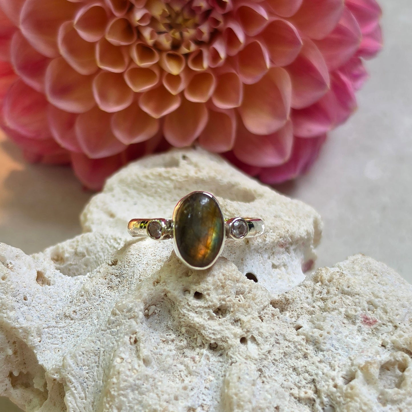 Luna Labradorite Ring