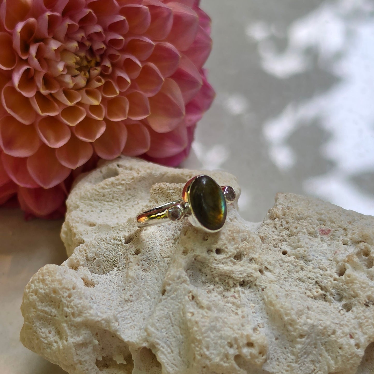 Luna Labradorite Ring