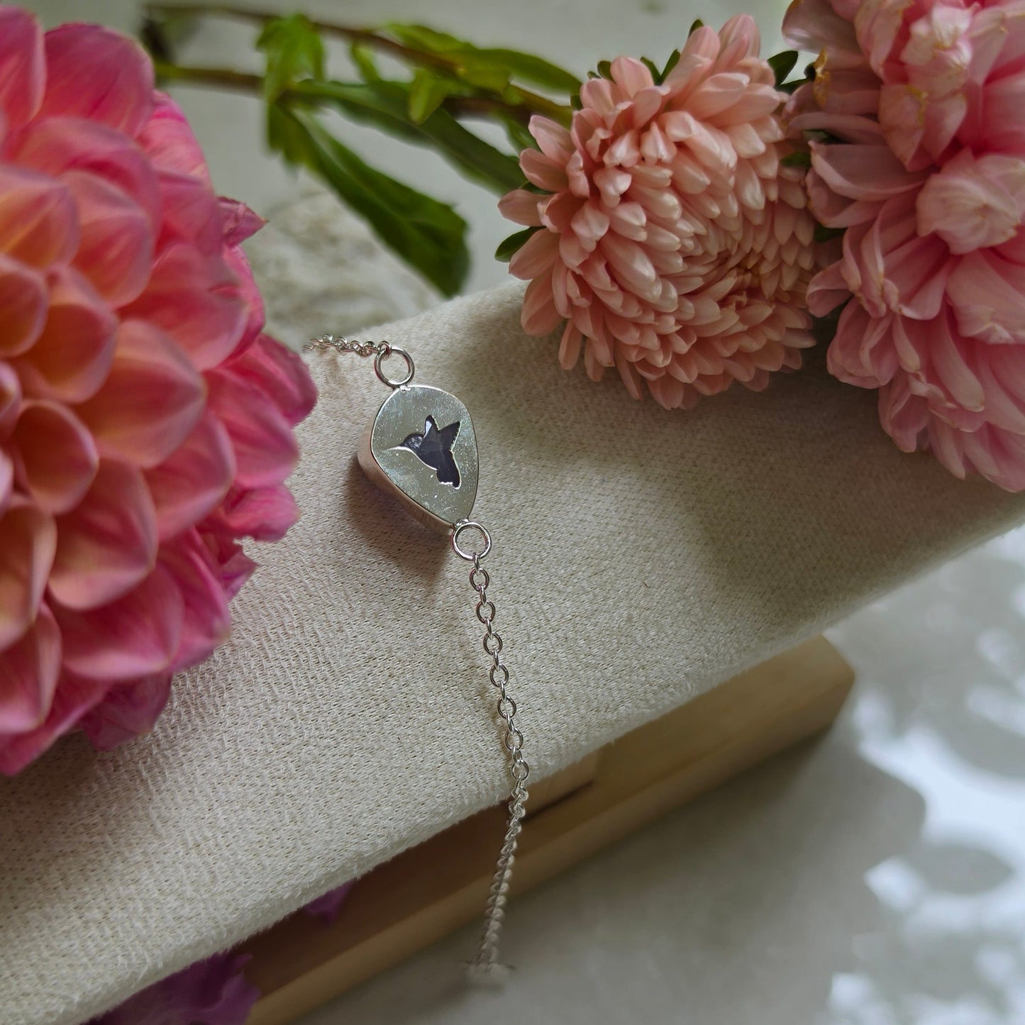 Hummingbird Chalcedony Bracelet