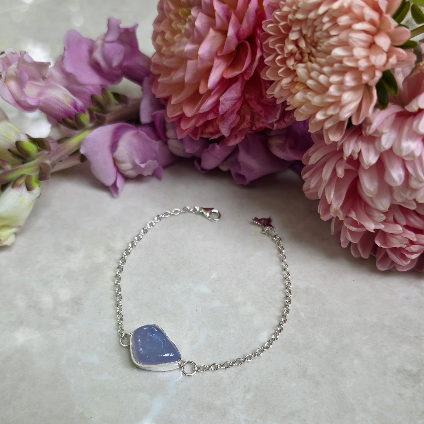 Hummingbird Chalcedony Bracelet