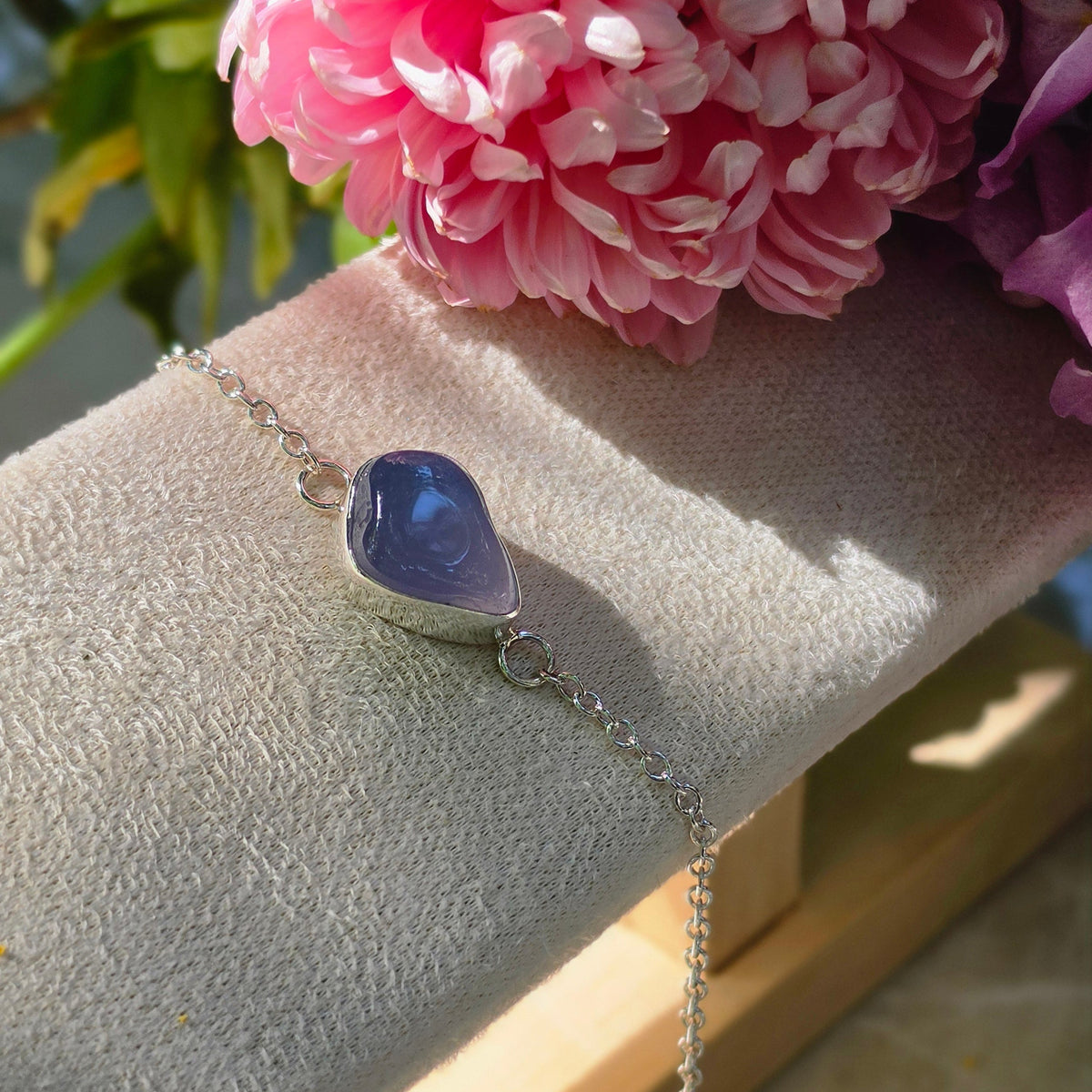 Hummingbird Chalcedony Bracelet