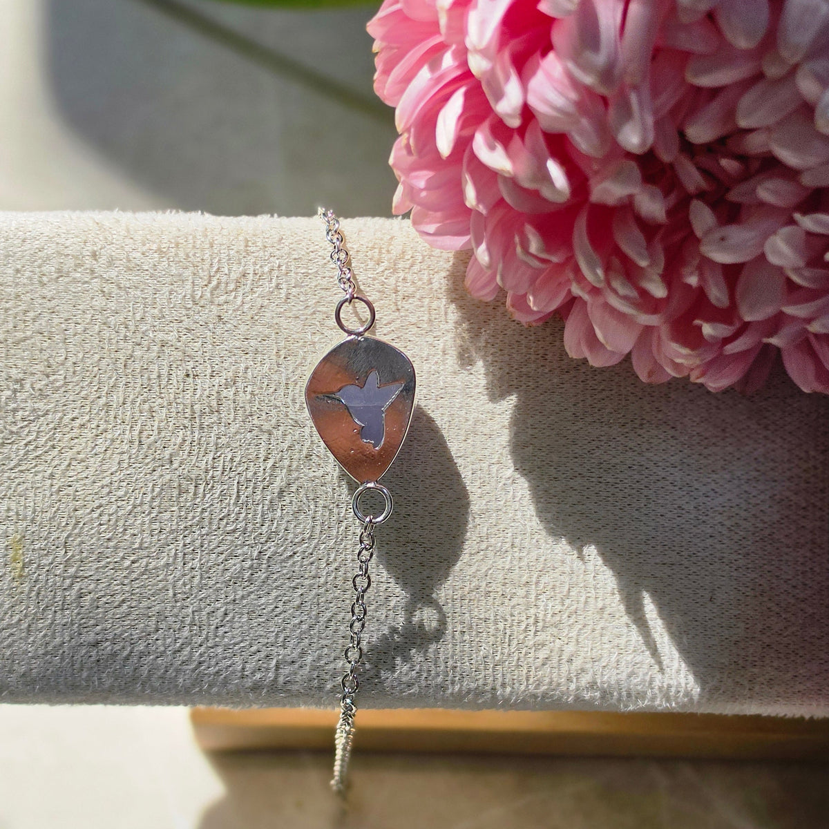 Hummingbird Chalcedony Bracelet