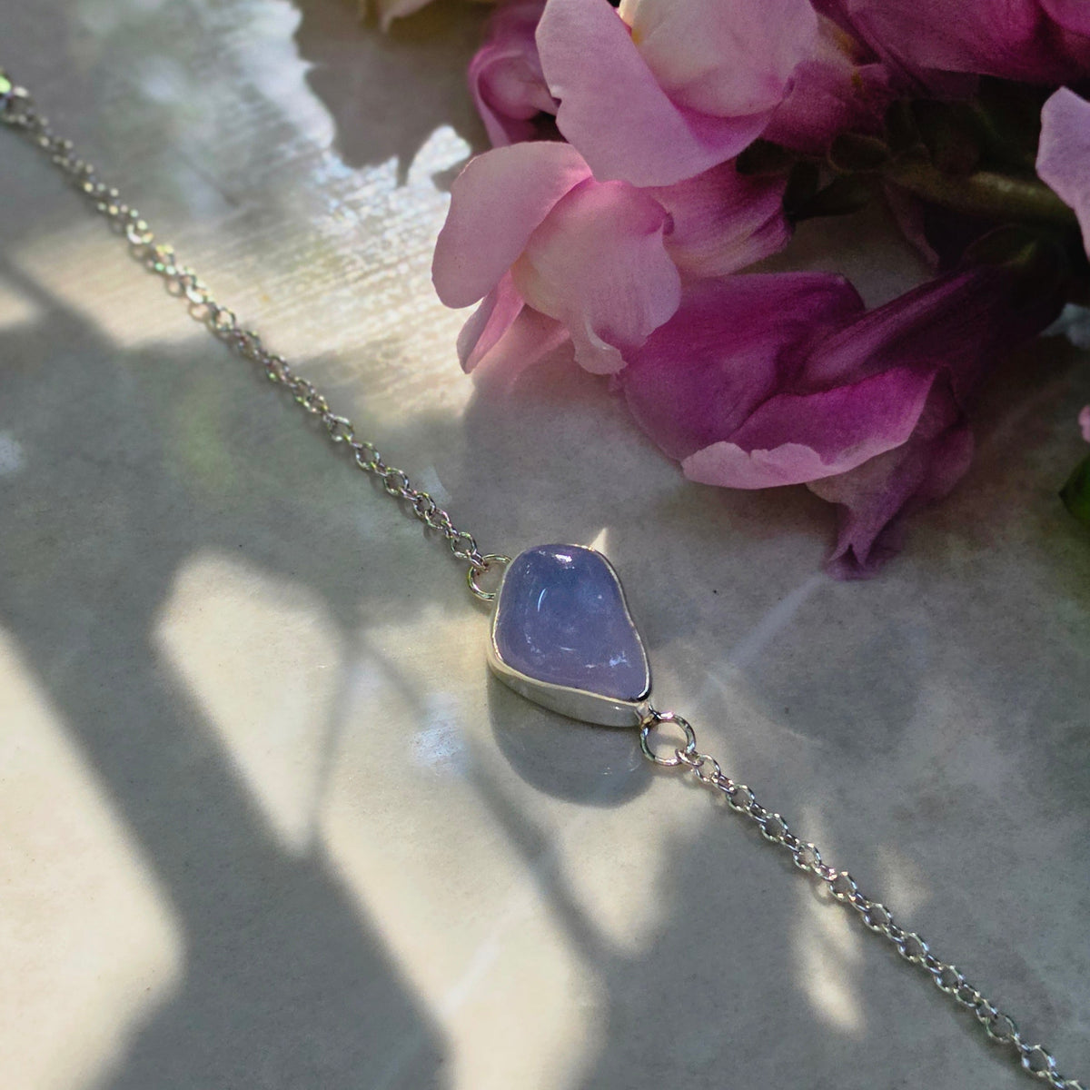Hummingbird Chalcedony Bracelet