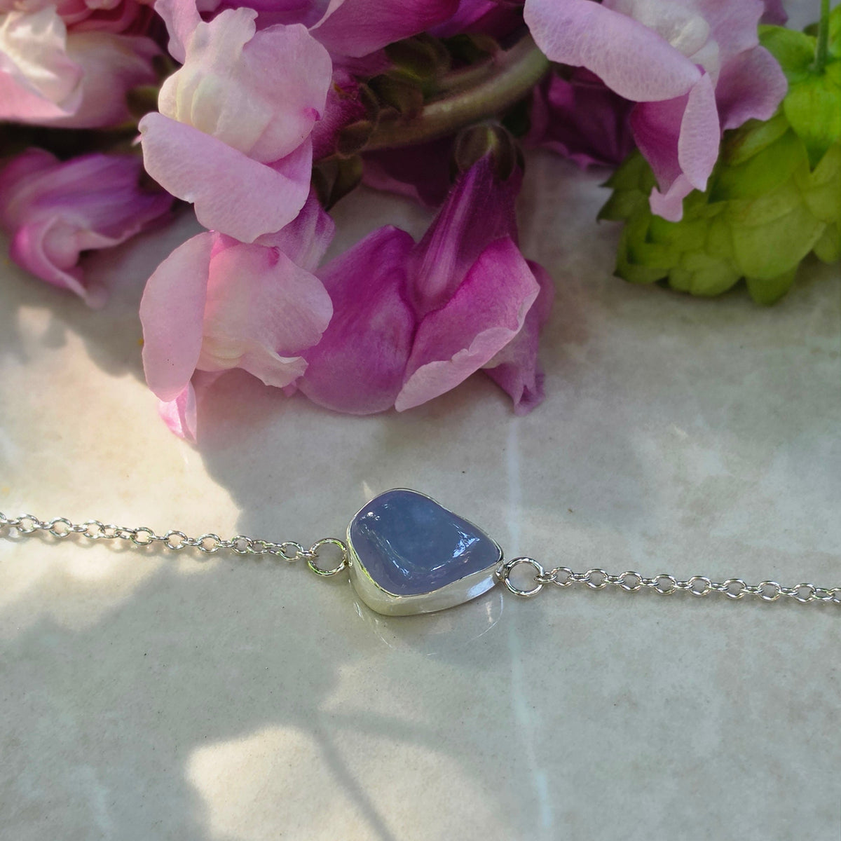 Hummingbird Chalcedony Bracelet