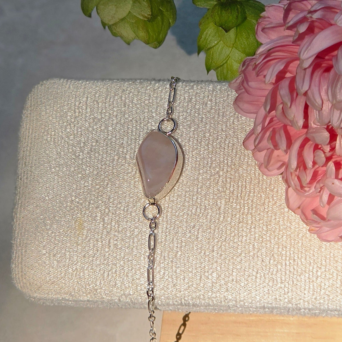 Heartstone Rose Quartz Bracelet