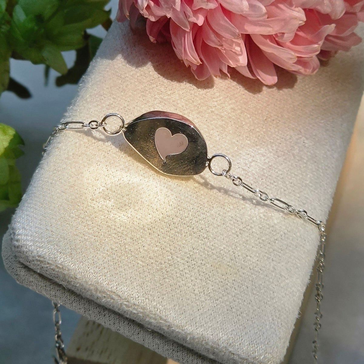 Heartstone Rose Quartz Bracelet