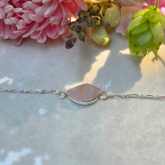 Heartstone Rose Quartz Bracelet