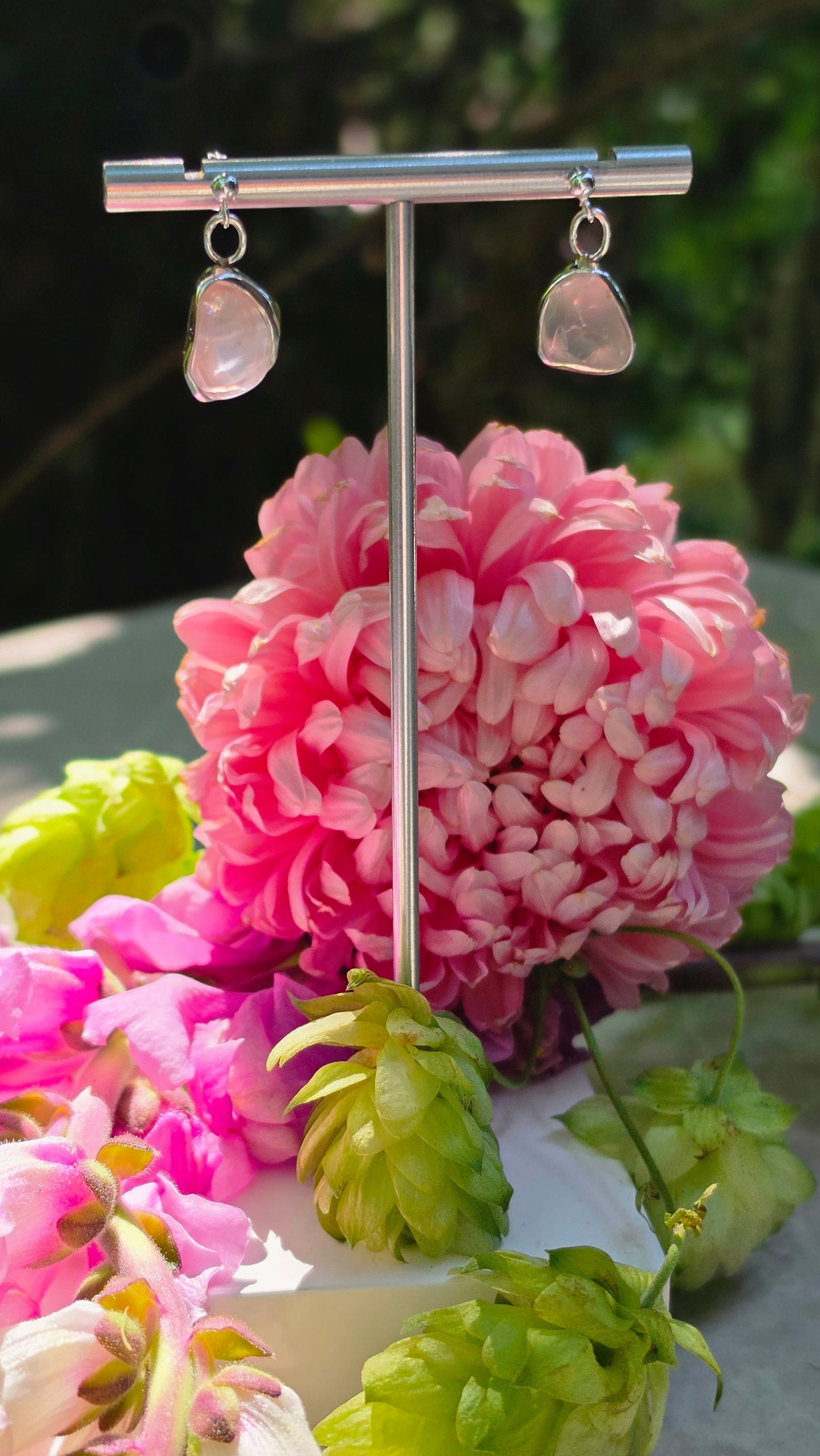 Amor Rose Quartz Earrings