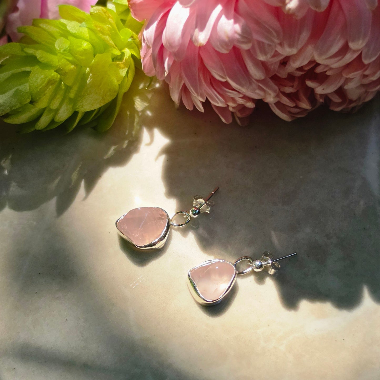 Amor Rose Quartz Earrings