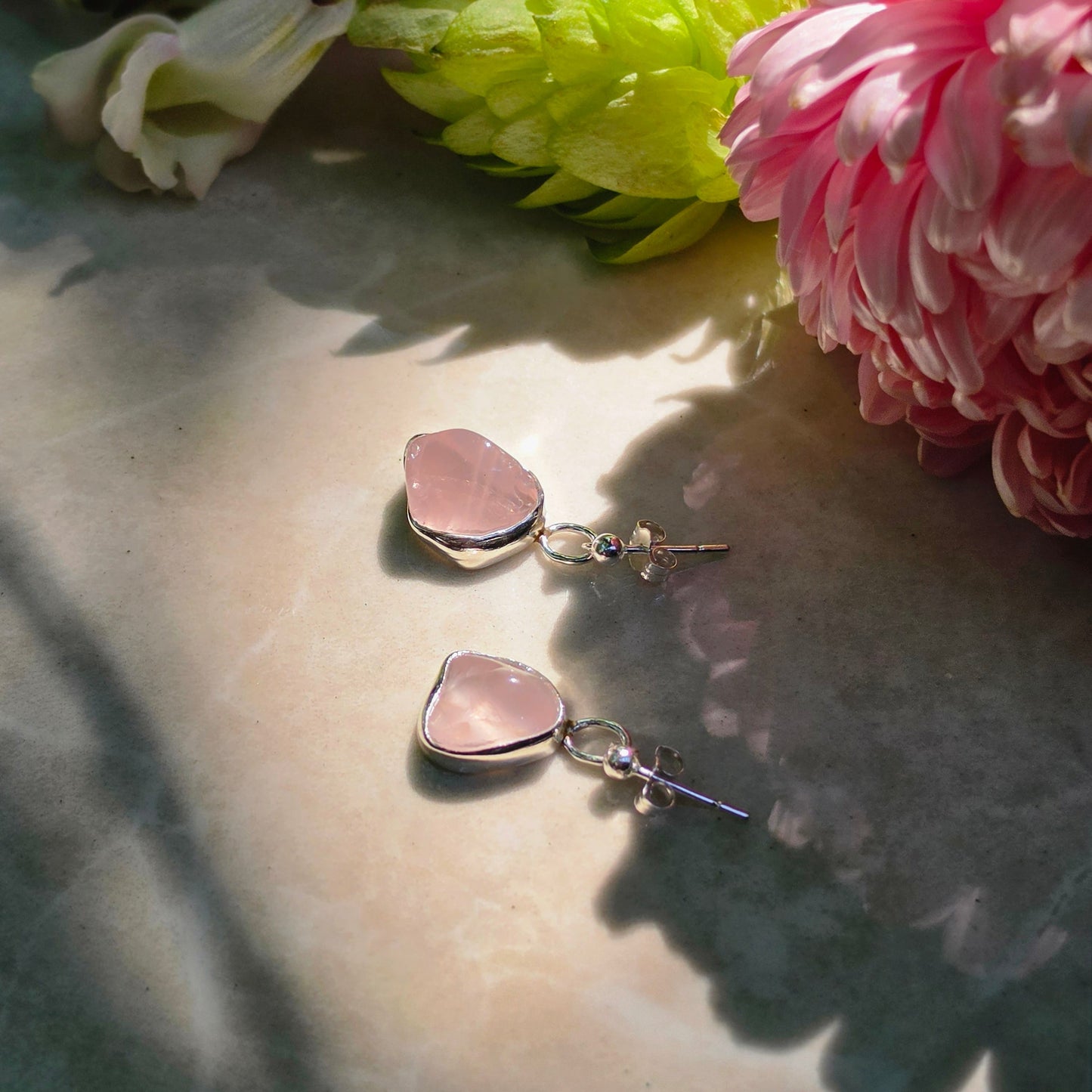Amor Rose Quartz Earrings