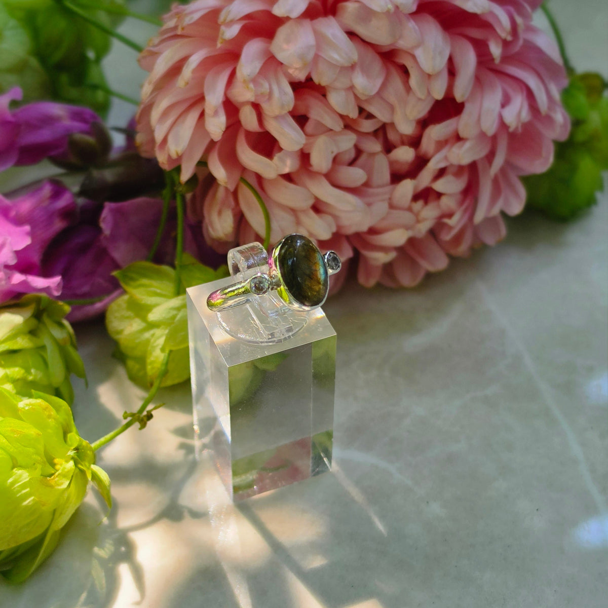 Luna Labradorite Ring