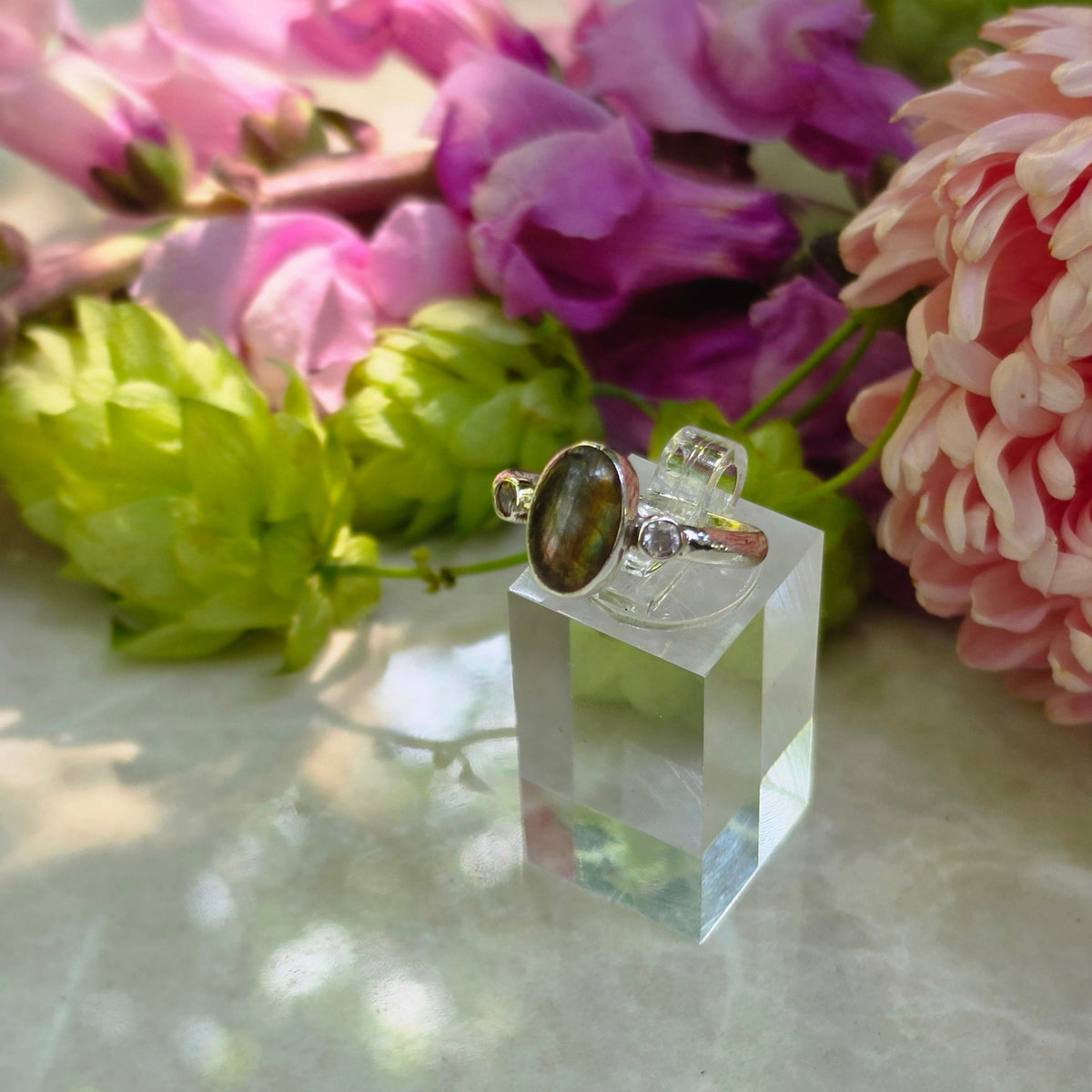 Luna Labradorite Ring