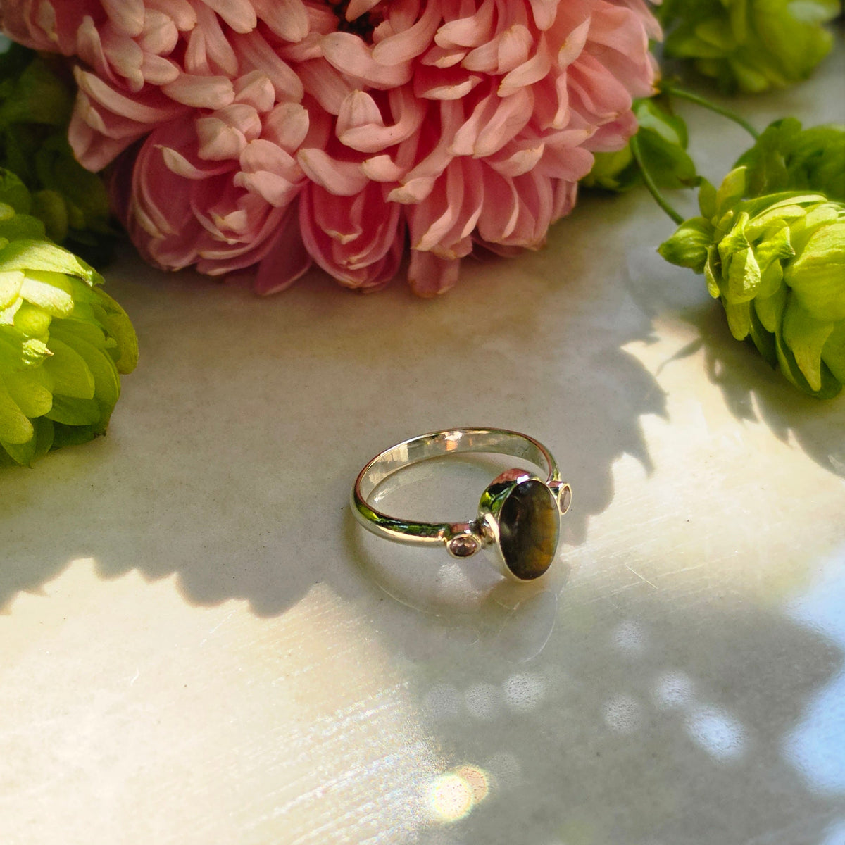 Luna Labradorite Ring