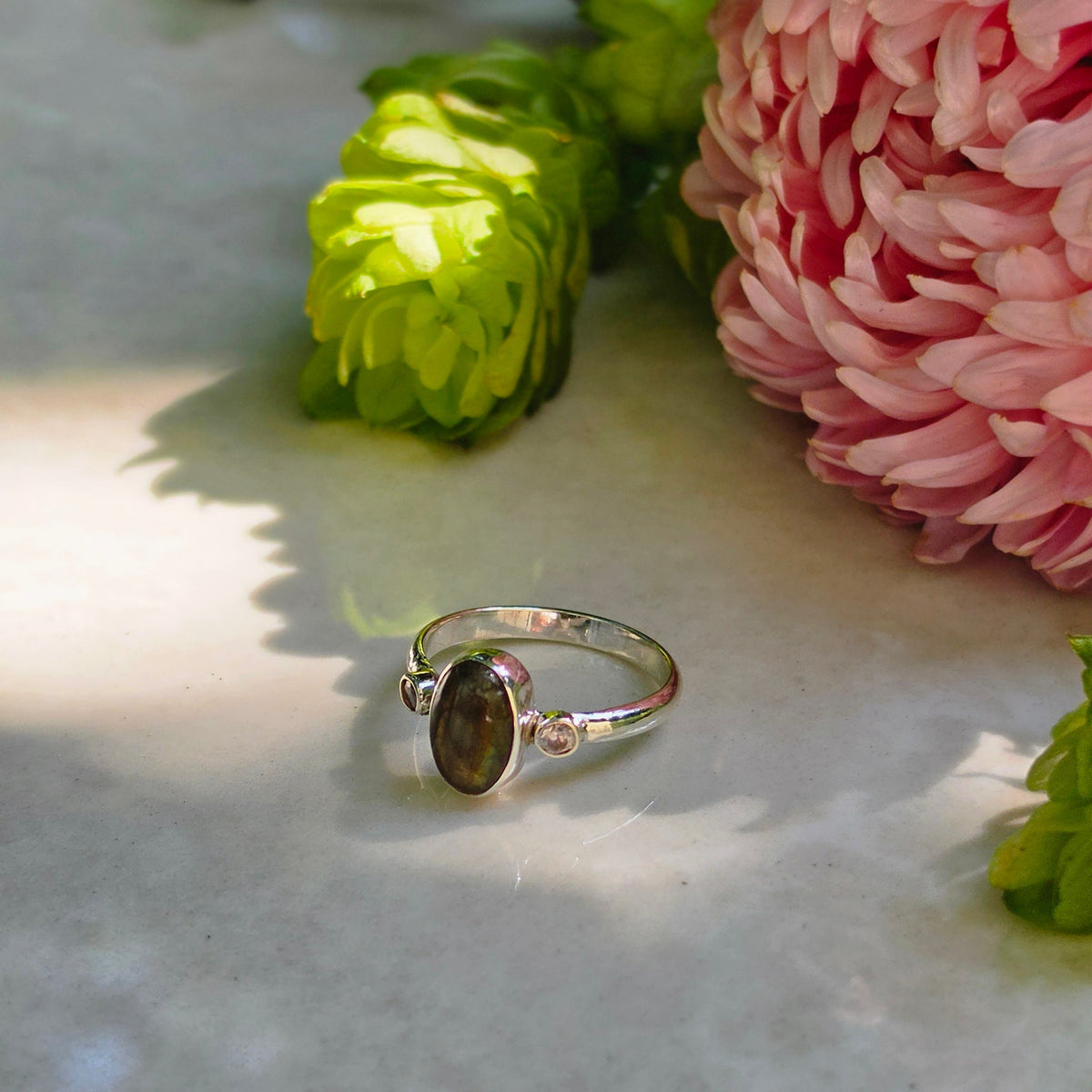 Luna Labradorite Ring