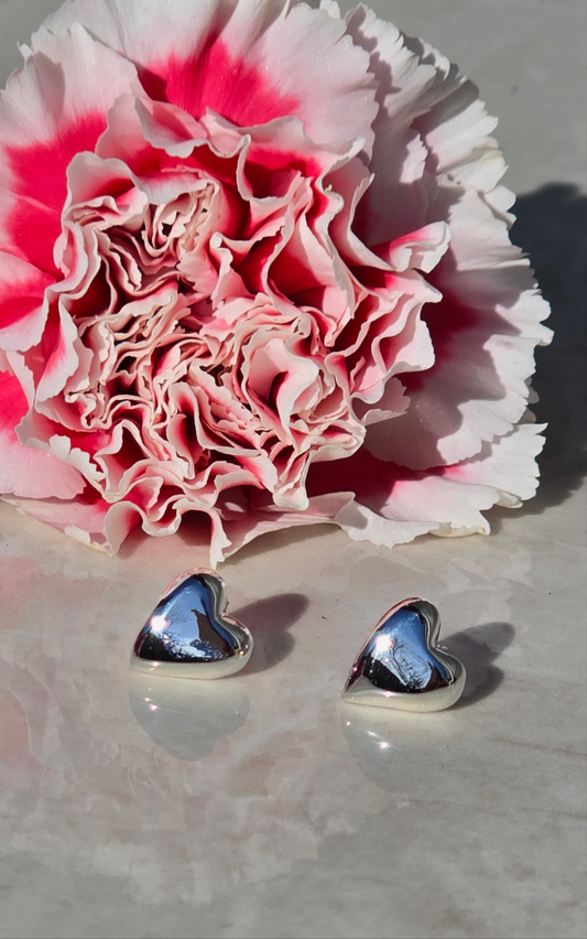 Enduring Love Heart Stud Earrings