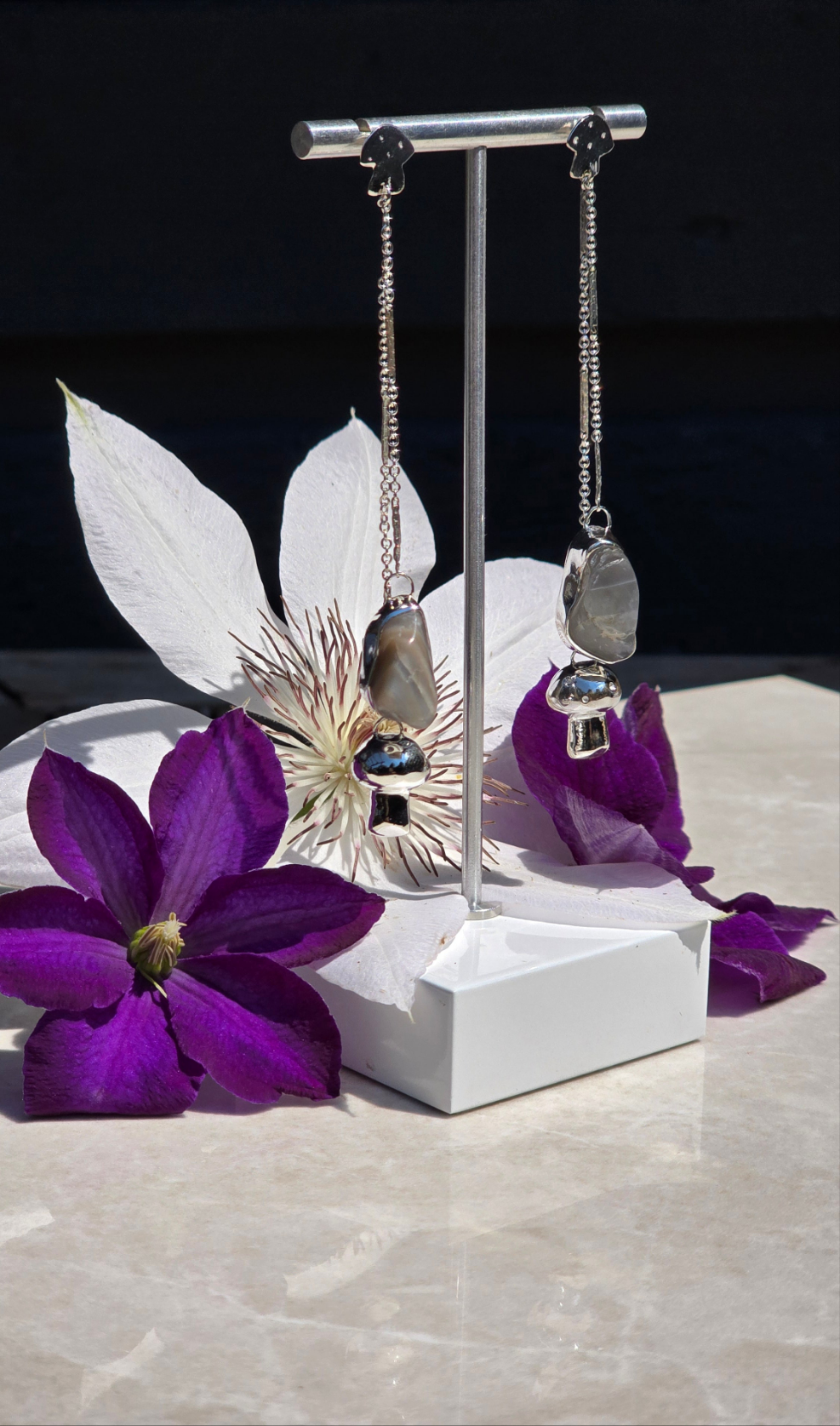Midnight Mycelia Earrings