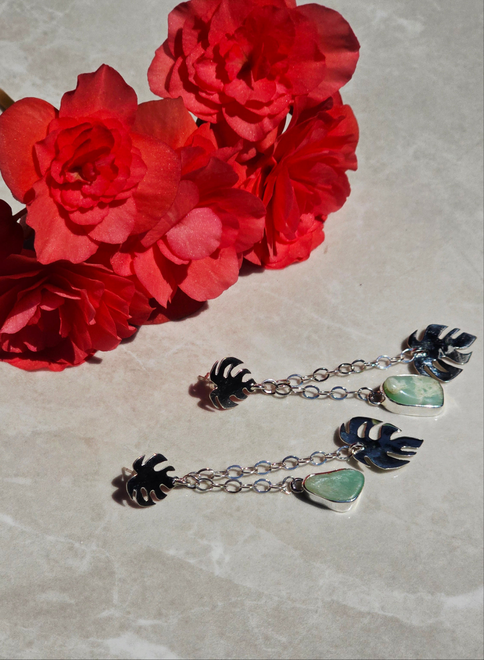 Monstera Whisper Earrings
