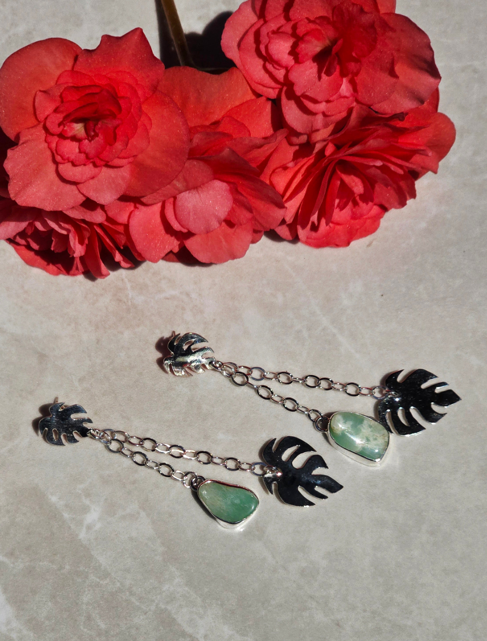 Monstera Whisper Earrings