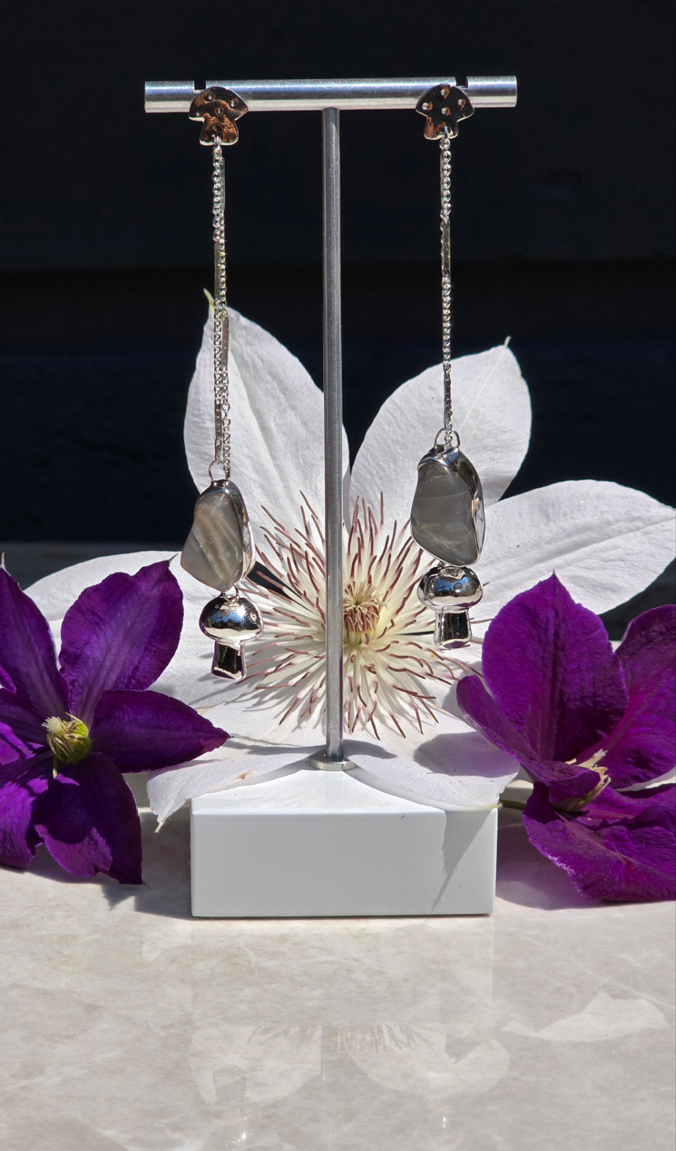 Midnight Mycelia Earrings