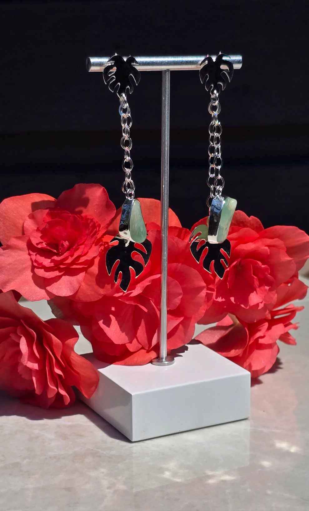 Monstera Whisper Earrings